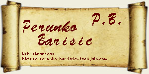 Perunko Barišić vizit kartica